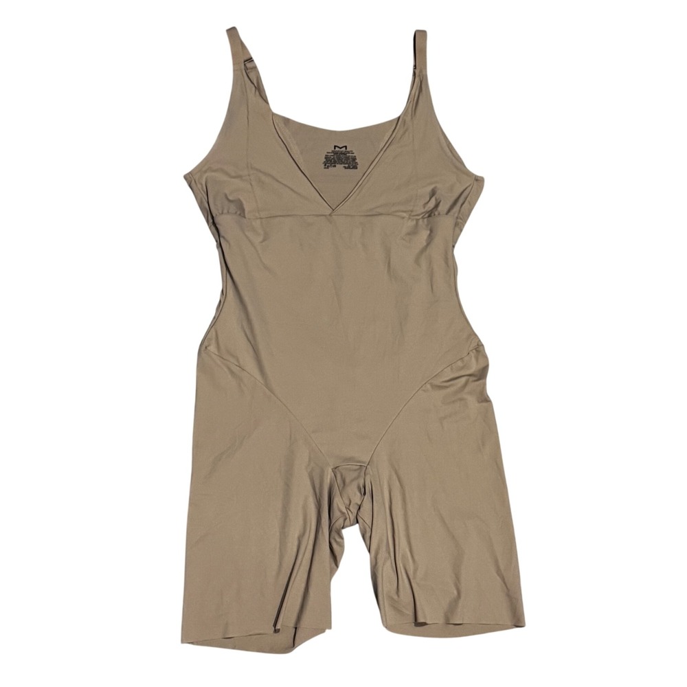 Maidenform Shapewear Bodysuit Womens 2XL Tan EUC Firm‎ Control Mid-Thigh
